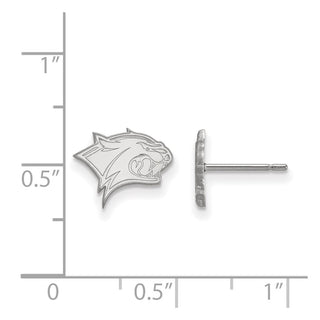 14k White Gold LogoArt University of New Hampshire Wildcat Extra Small Post Earrings