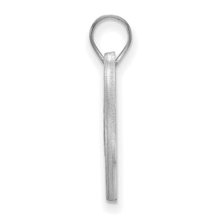 Sterling Silver Rhodium-plated LogoArt University of Pittsburgh Pendant in Heart