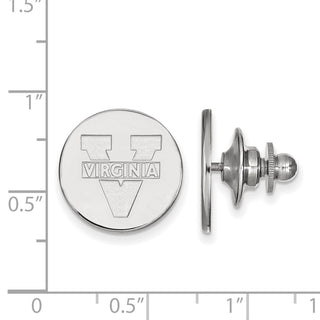 Sterling Silver Rhodium-plated LogoArt University of Virginia Lapel Pin