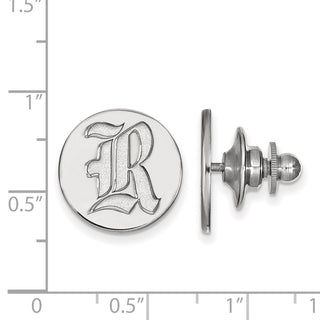 14k White Gold LogoArt Rice University Letter R Lapel Pin