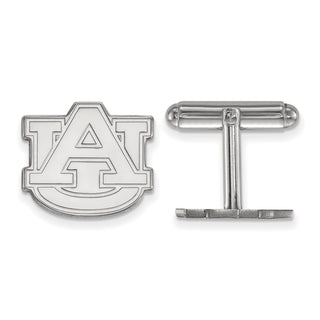 Sterling Silver Rhodium-plated LogoArt Auburn University Cuff Links