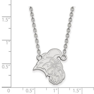 Sterling Silver Rhodium-plated LogoArt Coastal Carolina University Chanticleer Large Pendant 18 inch Necklace