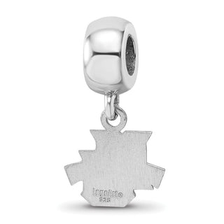 Sterling Silver Rhodium-plated LogoArt Marquette University Extra Small Dangle Bead Charm