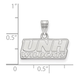 Sterling Silver Rhodium-plated LogoArt University of New Hampshire Small Pendant SS013UNH