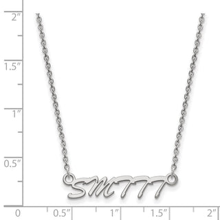 Sterling Silver Rhodium-plated LogoArt U. of Southern Mississippi Small Pendant 18 inch Necklace