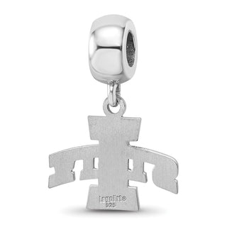 Sterling Silver Rhodium-plated LogoArt Iowa State University Small Dangle Bead Charm