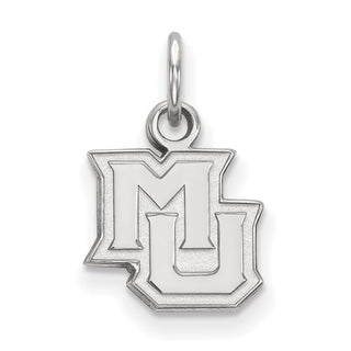 Sterling Silver Rhodium-plated LogoArt Marquette University M-U Extra Small Pendant