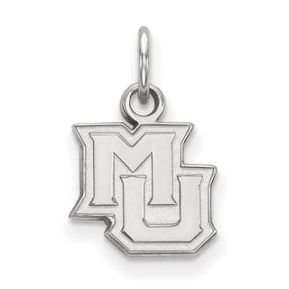 Sterling Silver Rhodium-plated LogoArt Marquette University M-U Extra Small Pendant