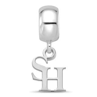 Sterling Silver Rhodium-plated LogoArt Sam Houston State University Extra Small Dangle Bead Charm