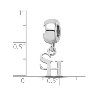 Sterling Silver Rhodium-plated LogoArt Sam Houston State University Extra Small Dangle Bead Charm