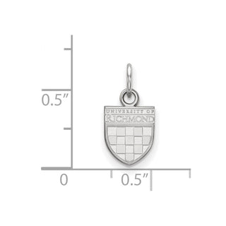Sterling Silver LogoArt Rhodium-plated University of Richmond XS Pendant