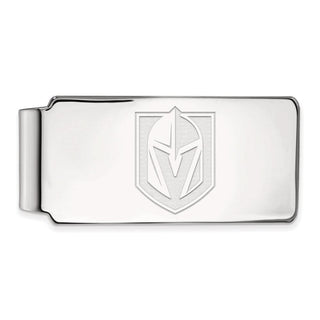 Sterling Silver Rhodium-plated NHL LogoArt NHL Vegas Golden Knights Money Clip