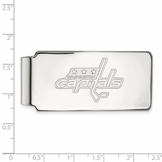 10k White Gold NHL LogoArt Washington Capitals Money Clip
