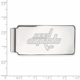 10k White Gold NHL LogoArt Washington Capitals Money Clip