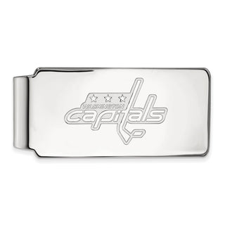 10k White Gold NHL LogoArt Washington Capitals Money Clip
