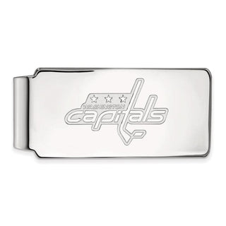 10k White Gold NHL LogoArt Washington Capitals Money Clip