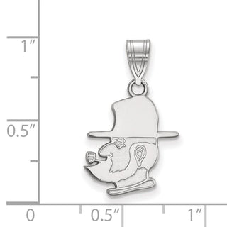 14k White Gold LogoArt Appalachian State University Mountaineer Medium Pendant