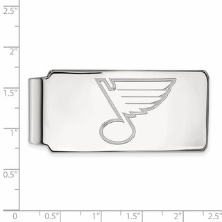 10k White Gold NHL LogoArt St. Louis Blues Money Clip
