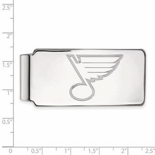 10k White Gold NHL LogoArt St. Louis Blues Money Clip