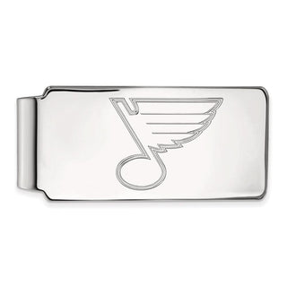 10k White Gold NHL LogoArt St. Louis Blues Money Clip