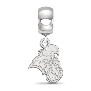 Sterling Silver Rhodium-plated LogoArt Coastal Carolina University Chanticleer Small Dangle Bead Charm
