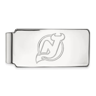 10k White Gold NHL LogoArt New Jersey Devils Money Clip