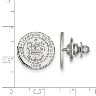 14k White Gold LogoArt James Madison University Crest Lapel Pin