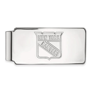 10k White Gold NHL LogoArt New York Rangers Money Clip
