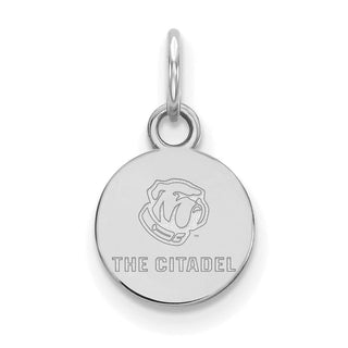 Sterling Silver Rhodium-plated LogoArt The Citadel XS Pendant