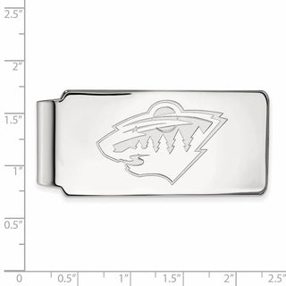 10k White Gold NHL LogoArt Minnesota Wild Money Clip