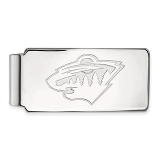 10k White Gold NHL LogoArt Minnesota Wild Money Clip