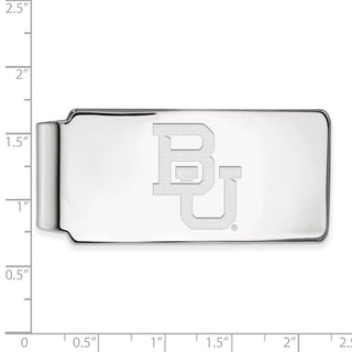 10k White Gold LogoArt Baylor University Bears Money Clip