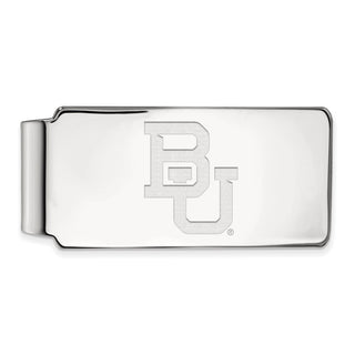 Sterling Silver Rhodium-plated LogoArt Baylor University Bears Money Clip