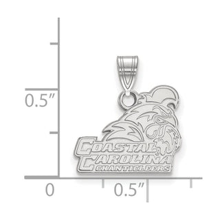 10k White Gold LogoArt Coastal Carolina University Chanticleers Small Pendant