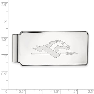 Sterling Silver Rhodium-plated LogoArt Longwood University Horse Money Clip