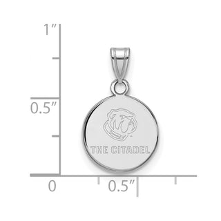 10k White Gold LogoArt The Citadel Small Pendant 1W017TCI