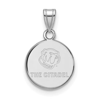 Sterling Silver Rhodium-plated LogoArt The Citadel Small Pendant SS017TCI