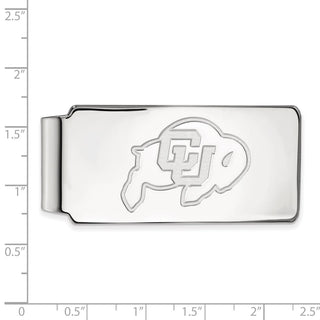 10k White Gold LogoArt University of Colorado Buffalo Money Clip