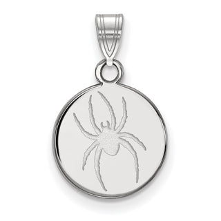 Sterling Silver Rhodium-plated LogoArt University of Richmond Medium Disc Pendant