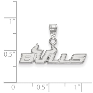10k White Gold LogoArt University of South Florida Bulls Small Pendant
