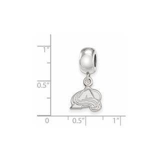 Sterling Silver Rhodium-plated NHL LogoArt Colorado Avalanche Letter A Extra Small Dangle Bead