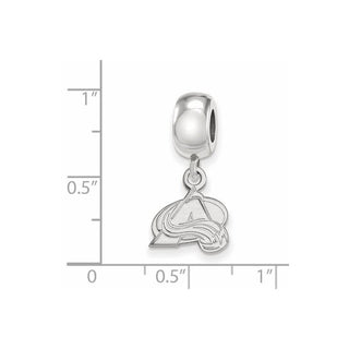 Sterling Silver Rhodium-plated NHL LogoArt Colorado Avalanche Letter A Extra Small Dangle Bead
