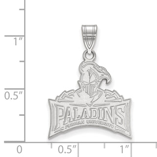 14k White Gold LogoArt Furman University Paladins Large Pendant