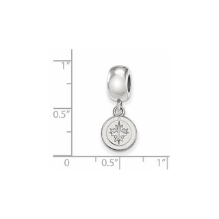 Sterling Silver Rhodium-plated NHL LogoArt Winnipeg Jets Extra Small Dangle Bead Charm