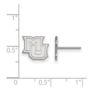 14k White Gold LogoArt Marquette University M-U Extra Small Post Earrings
