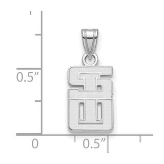 10k White Gold LogoArt Southern Illinois University Small Pendant