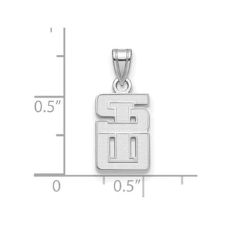 10k White Gold LogoArt Southern Illinois University Small Pendant