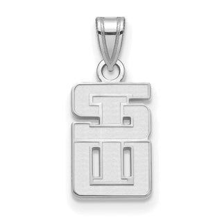 10k White Gold LogoArt Southern Illinois University Small Pendant
