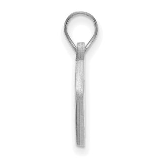 Sterling Silver Rhodium-plated LogoArt West Virginia University W-V Football Pendant SS018WVU