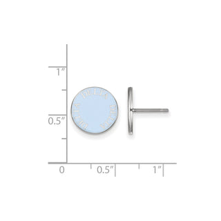 Sterling Silver Rhodium-plated LogoArt Delta Delta Delta Sorority Text Color Enamel Post Earrings SS019DDD